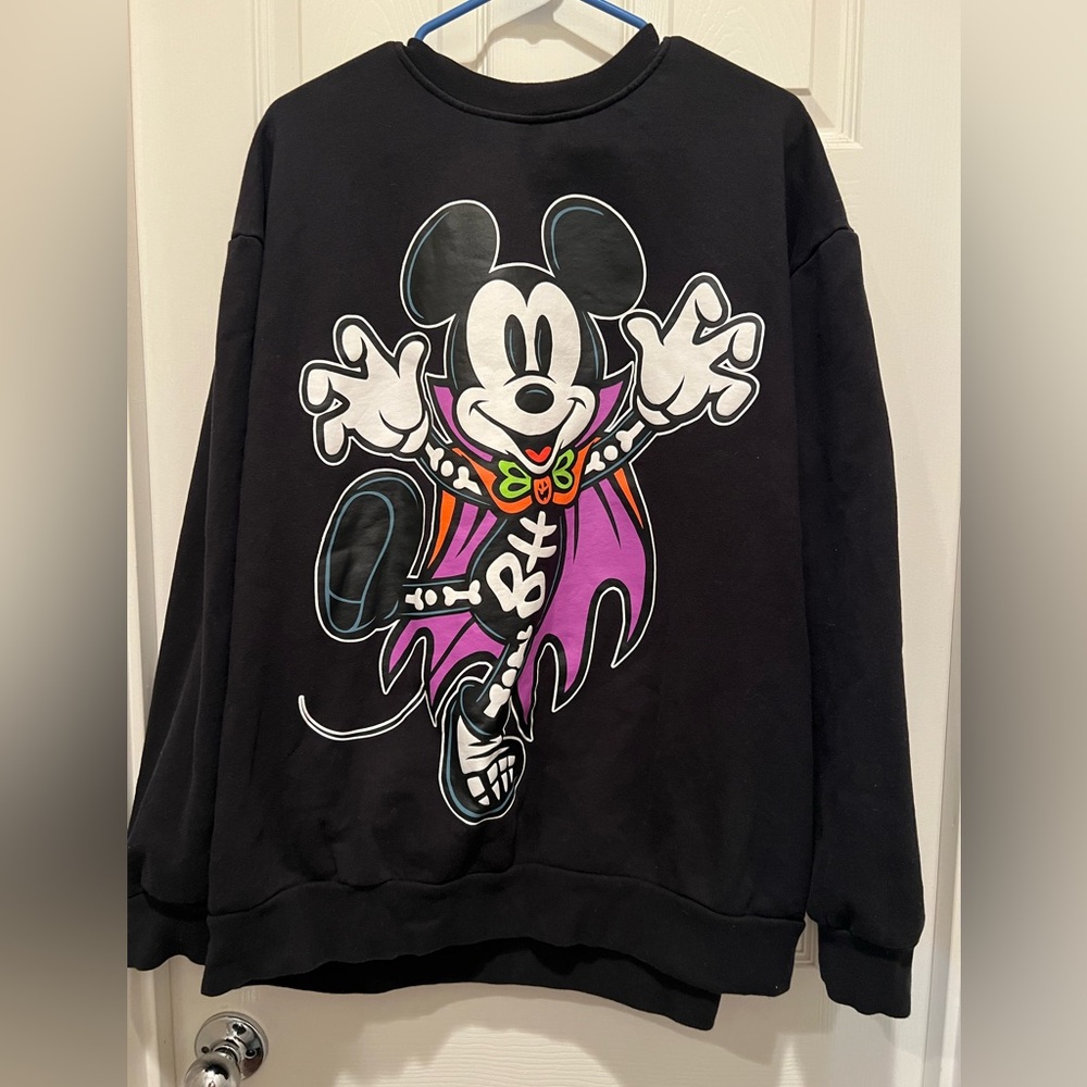 Disney Black Mickey Halloween Sweatshirt